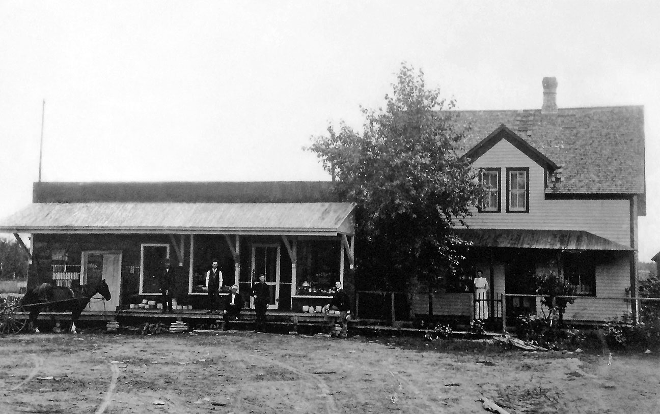 Gilbert Wickman’s meat market, circa 1910