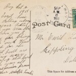 Postcard (Back). Adolph Landin Sent 5 Sep 1911 to Brother Emil Landin, Kipling, Delta County, MI.