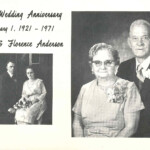 50th Wedding Anniversary Earl and Florence Anderson, January 1, 1921 – 1971. Photo Courtesy of Tammy Thorarinson. 50th Anniversary the Anderson’s