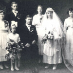 August 1, 1917 Olga and Gilbert Wedding Photo. Photo Courtesy of Tammy Thorarinson. 1917 Olga and Gilbert Wedding