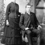 Charles and Bertha Salzeider Metcalf Ruckert, 1885 Wedding Photo